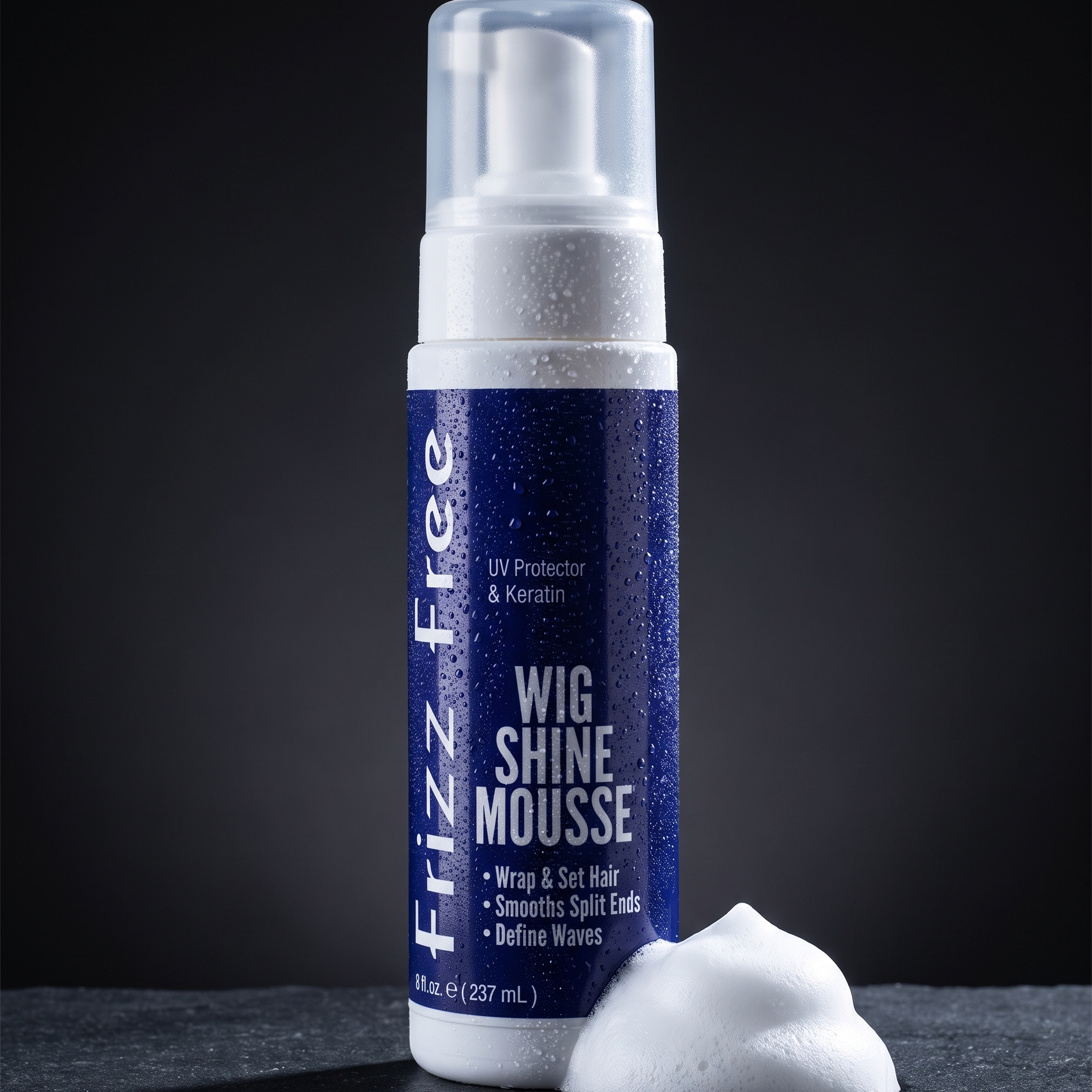 Bonfi Natural Frizz-Free Wig Shine Mousse lifestyle photo