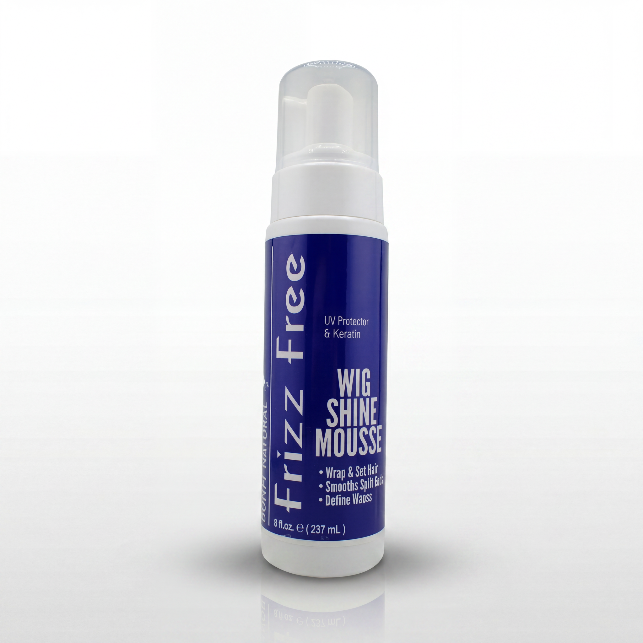 Bonfi Natural Frizz-Free Wig Shine Mousse 8 oz can